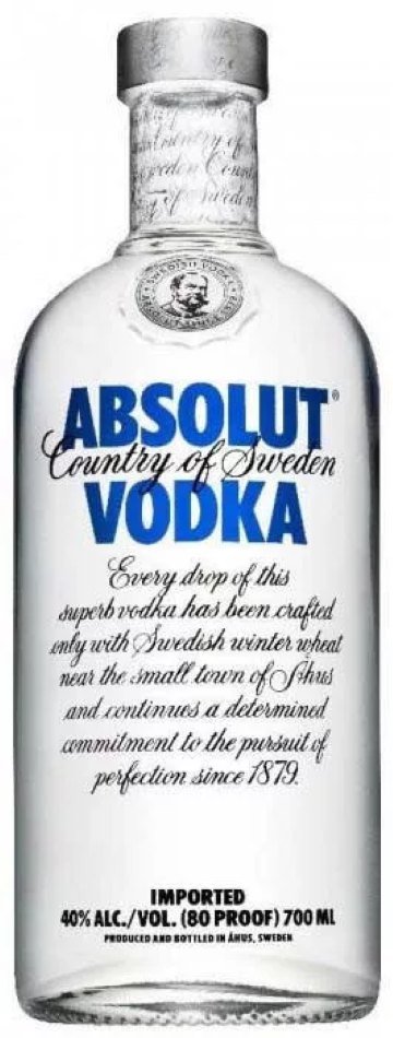 Absolut Blue vodka 0.7L DRS